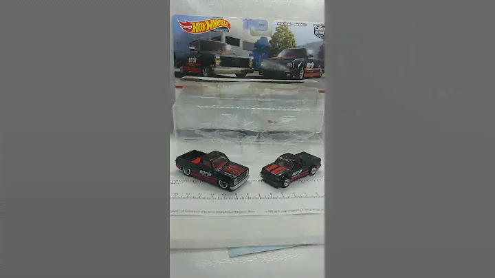 Hot Wheels Premium 1983 Chevy Silverado 1991 GMC Syclone pickup truck