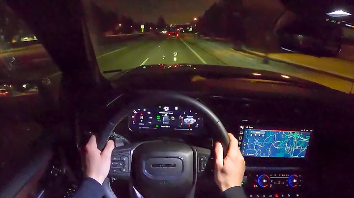 2023 GMC Sierra 1500 Denali Ultimate - POV Night Drive (Binaural Audio)