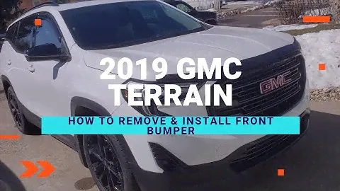 How to remove 2019 GMC TERRAIN front bumper