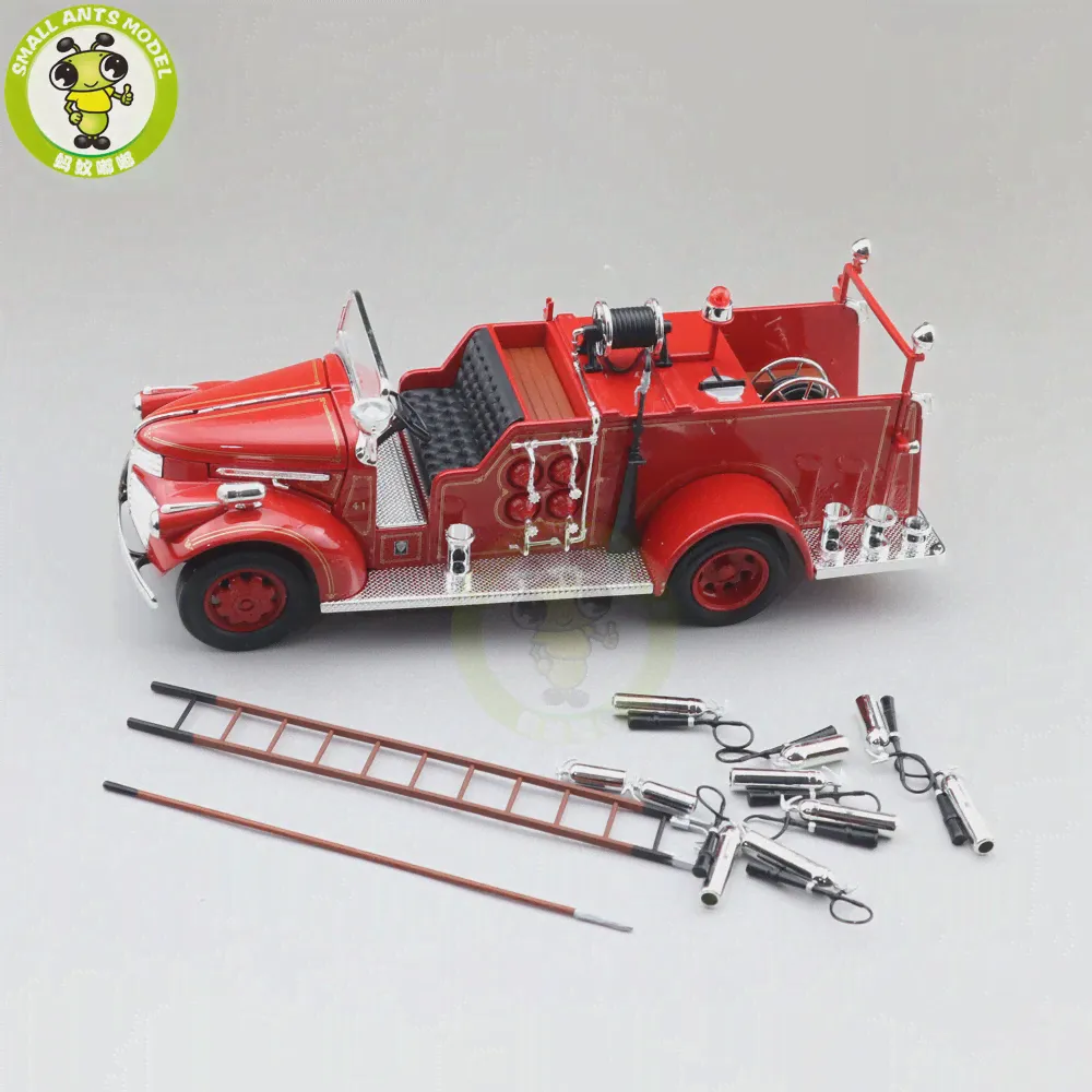 1/24 1941 GMC ПОЖАРНЫЙ Грузовик Дорожная Подпись Отлитая под давлением Модель Игрушки Автомобиль Грузовик Мальчики Gilrs Подарки-0